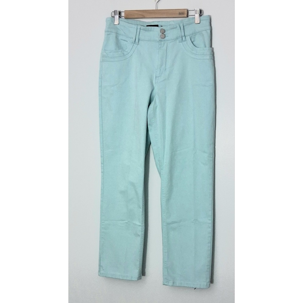 Susan Graver Jeans Women's Size 10 Spring Straight Leg Cropped Pockets Pre-owned